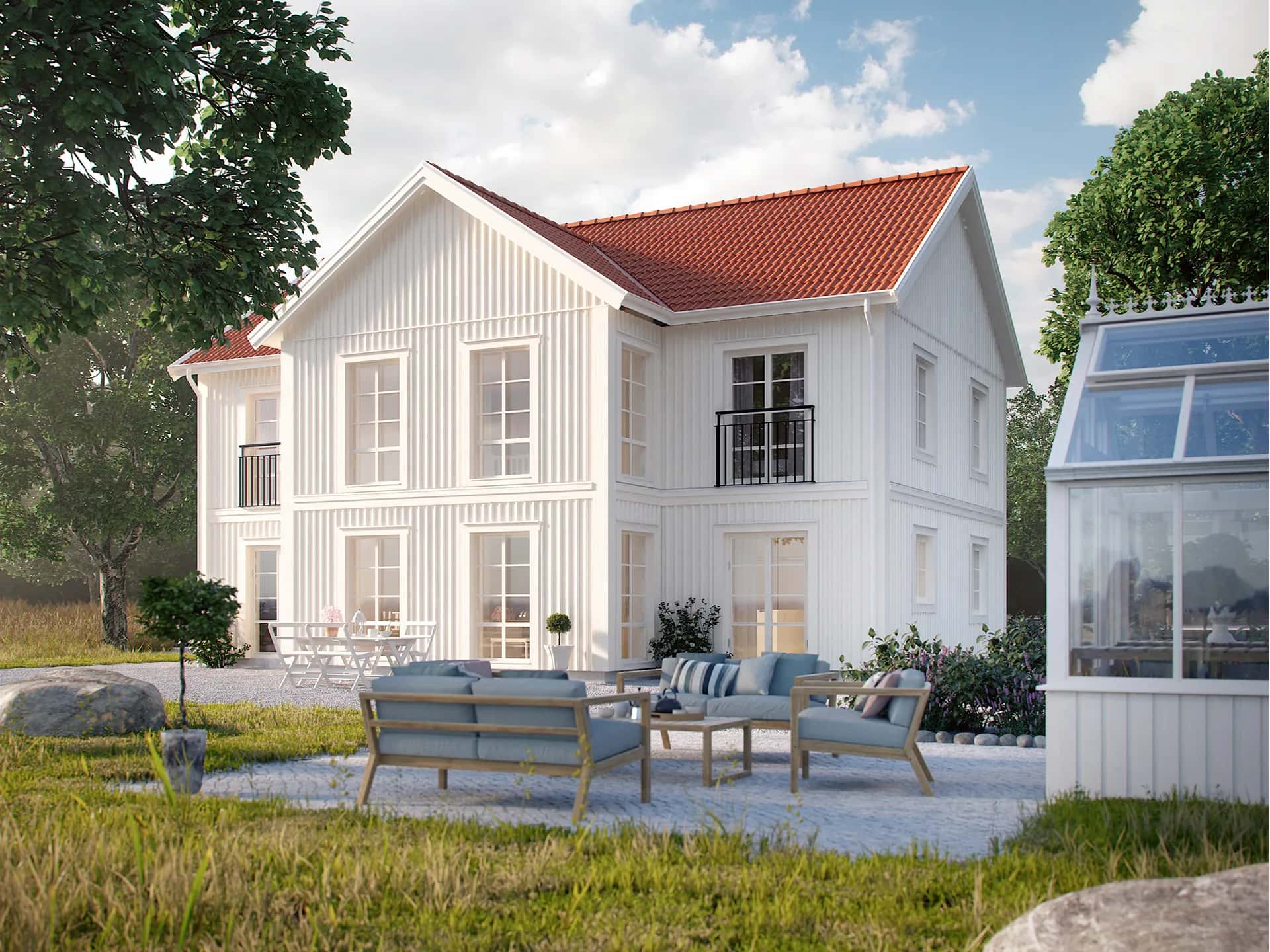 bild på ett vitt hus